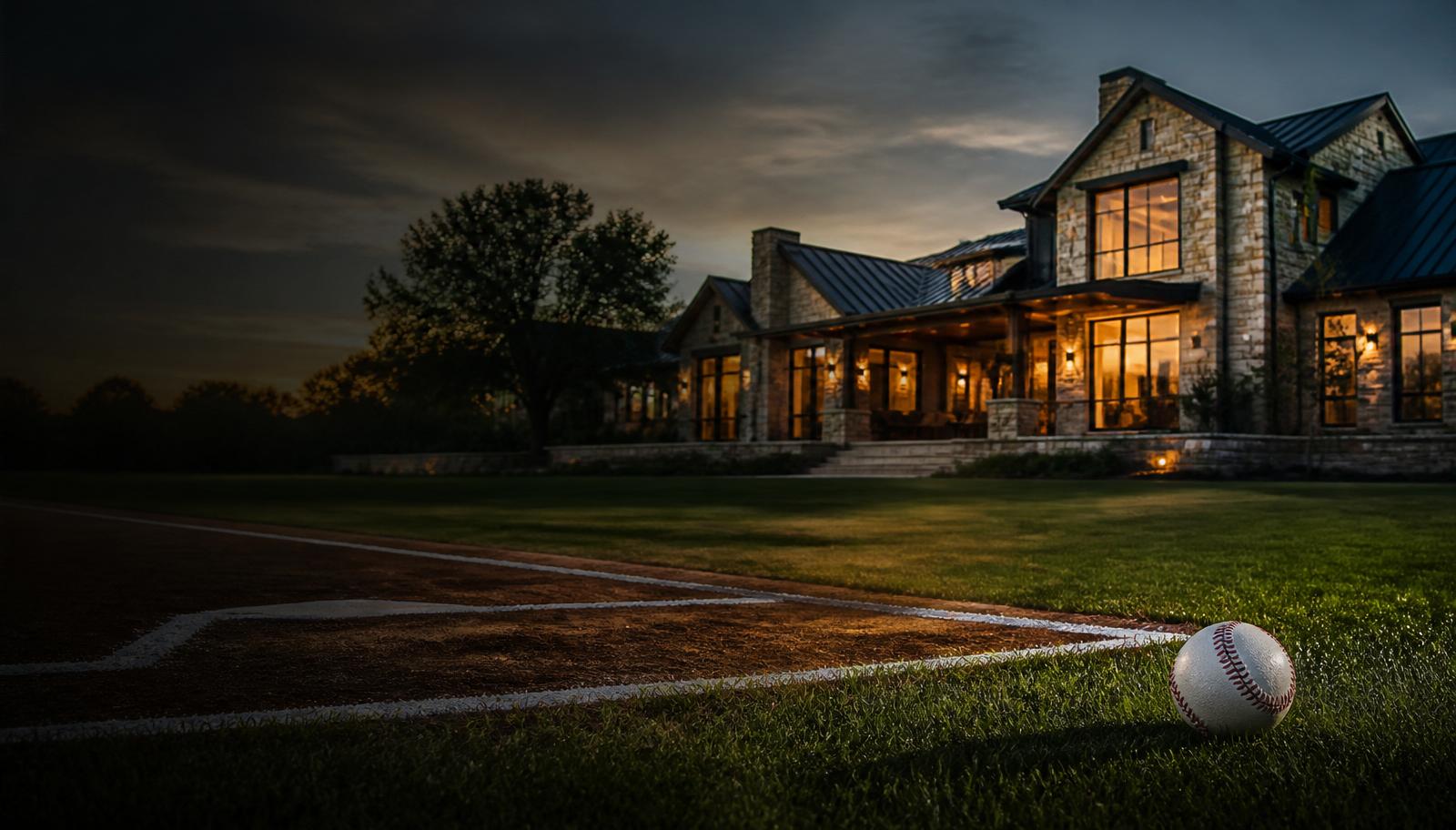 Luxury home with baseball detail representing Big League Lender's licensed mortgage markets
